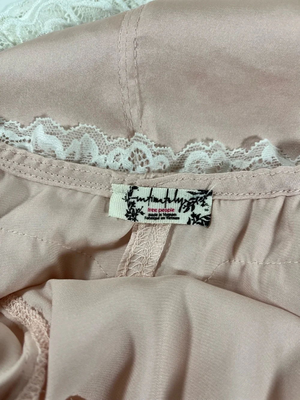 Free People Intimately Aries Rising Mini Slip Lace Blush Pink Cream, small